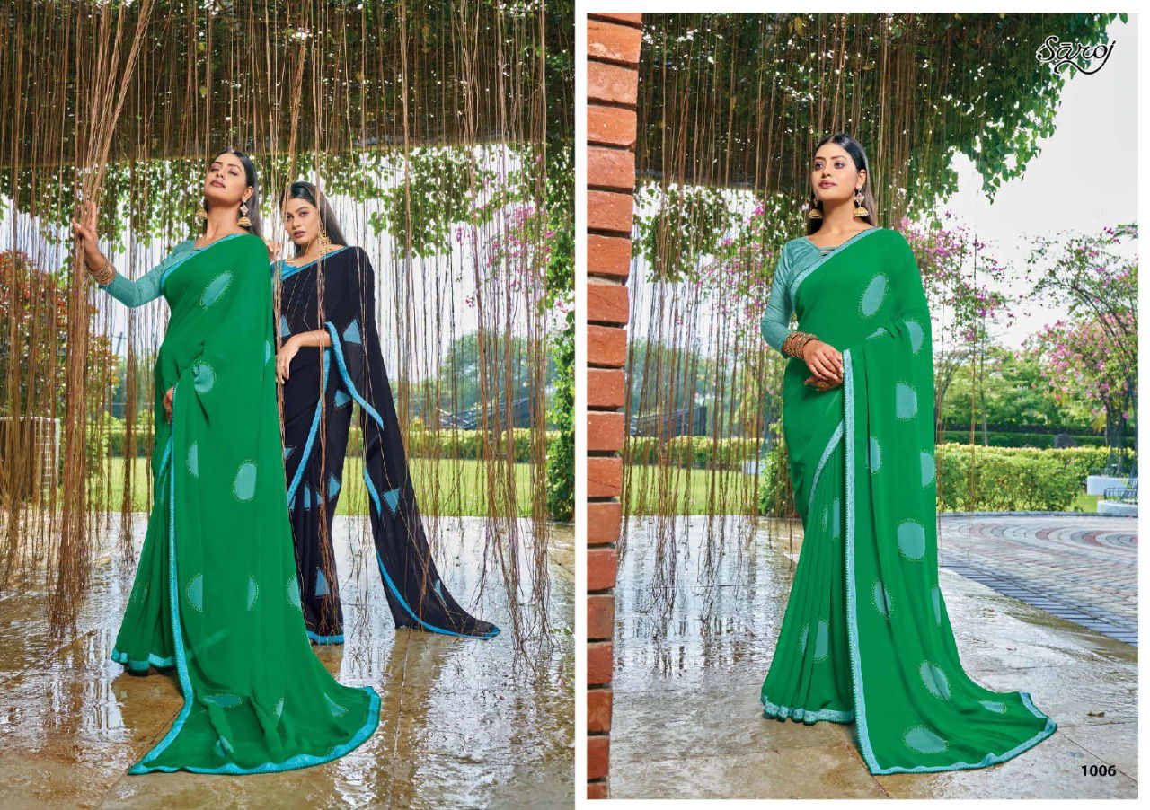 Saroj Nagme Fancy Ethnic Wear Designer Georgette Saree Collection